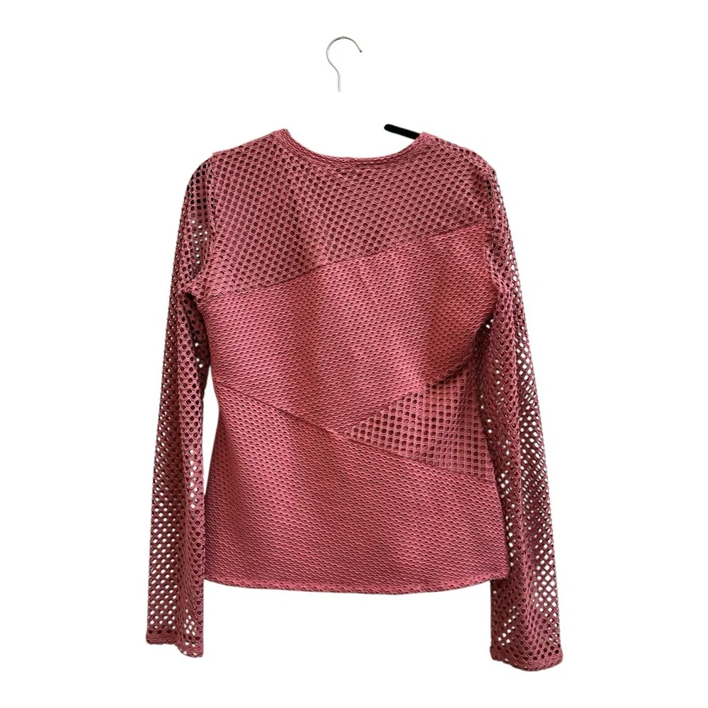 BCBGMaxAzria Lace Detail Top in Rose